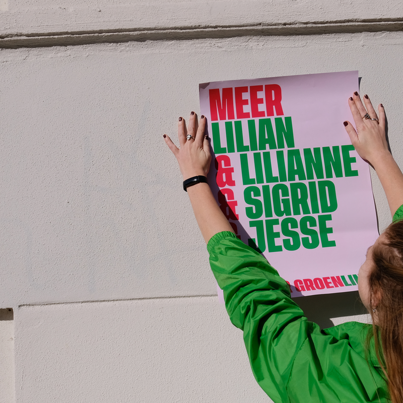 Poster van progressieve lijsttrekkers